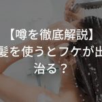 【噂を徹底解説】いち髪を使うとフケが出る？治る？